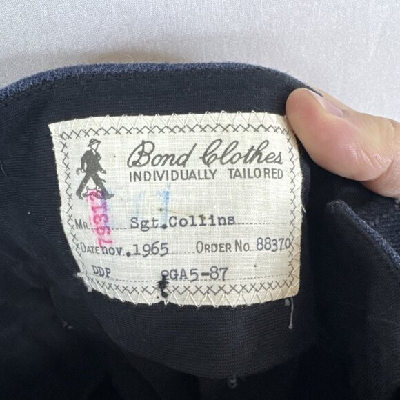 Vintage 1965 Bond Clothes Military Wool Trousers Men’s 36x34 - Picture 8 of 8